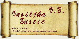 Vasiljka Bustić vizit kartica
